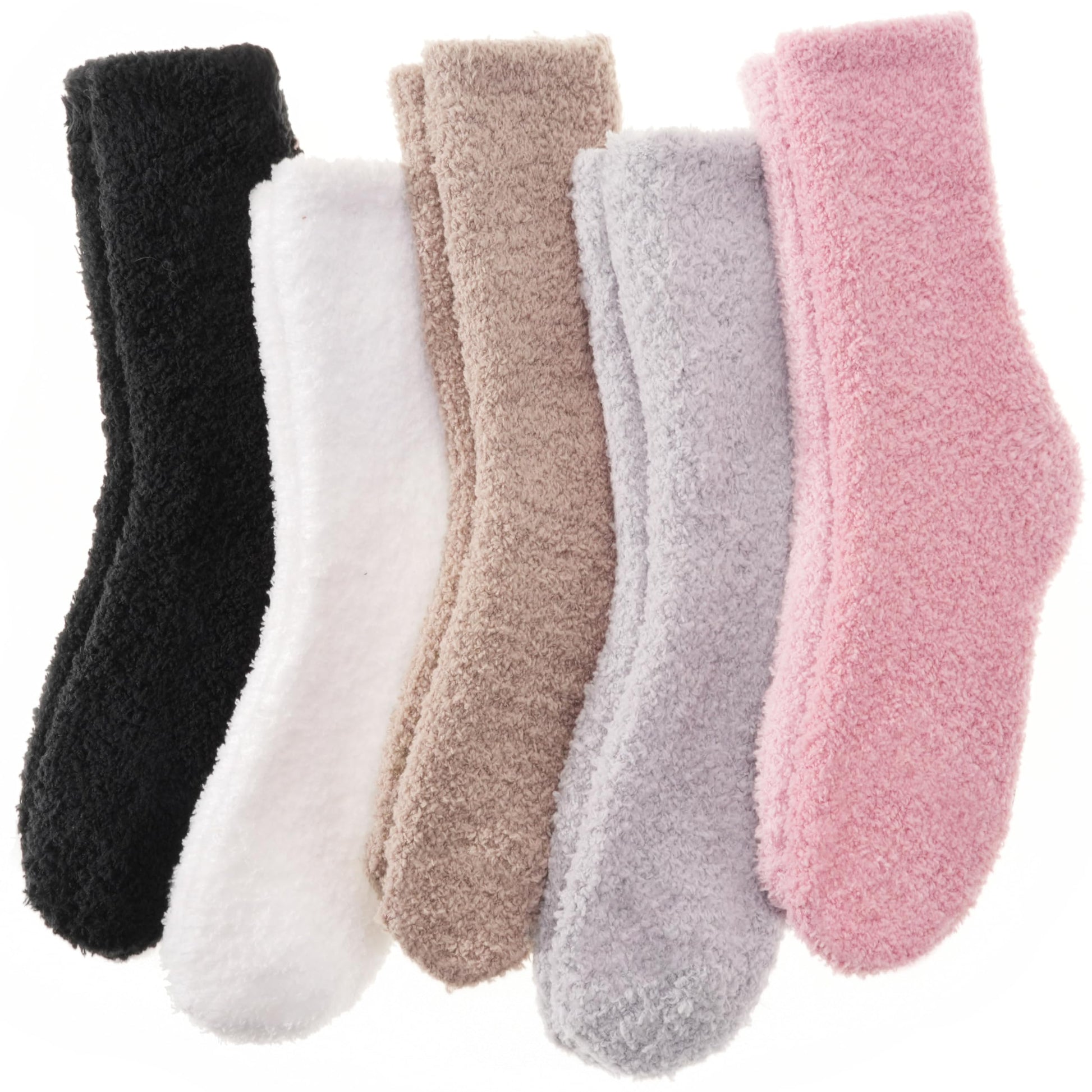 ANTSANG Fuzzy Socks for Women Men Slipper Fluffy Cozy Warm Winter Thick Plush Crew Socks 5 Pairs