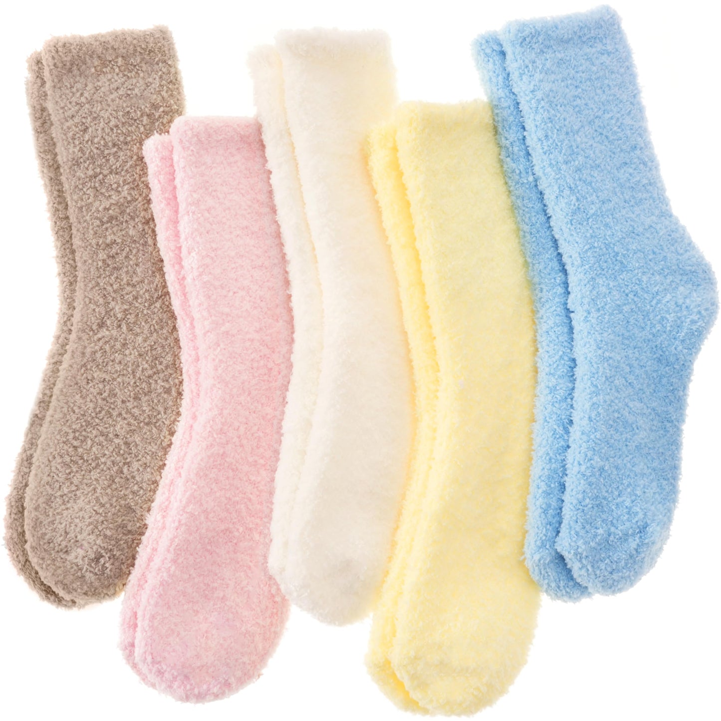 ANTSANG Fuzzy Socks for Women Men Slipper Fluffy Cozy Warm Winter Thick Plush Crew Socks 5 Pairs
