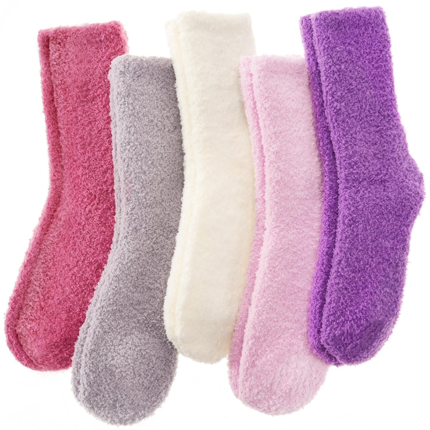 ANTSANG Fuzzy Socks for Women Men Slipper Fluffy Cozy Warm Winter Thick Plush Crew Socks 5 Pairs