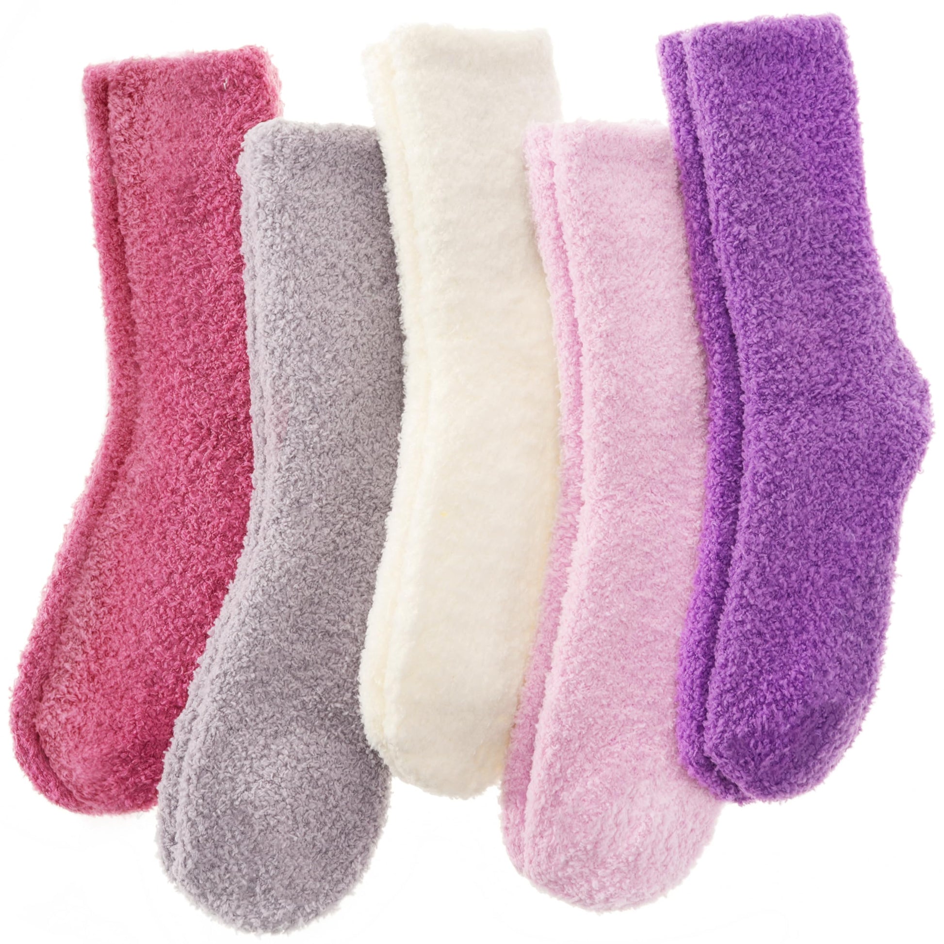 ANTSANG Fuzzy Socks for Women Men Slipper Fluffy Cozy Warm Winter Thick Plush Crew Socks 5 Pairs
